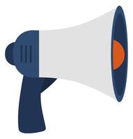 Megaphone flat icon isolated on white background. vector