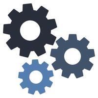 Machinery flat icon isolated on white background. vector