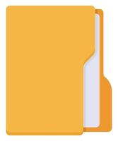 File folder icon in flat style isolated on white background. vector