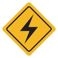High voltage flat icon isolated on white background. vector