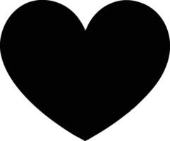 Black heart shape minimalist design solid silhouette. vector