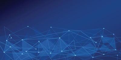 Abstract Blue Technology Background with Digital Connections vector