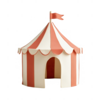 A colorful, playful circus tent made of paper, perfect for children's activities. png