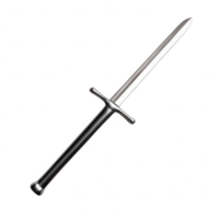 A detailed image of a shiny sword showcasing craftsmanship and design. png
