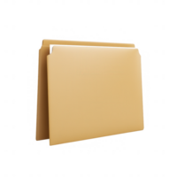 A plain, empty folder for organizing documents and files in an office setting. png