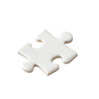 A single white puzzle piece representing creativity and problem-solving. png