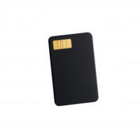 A sleek black credit card with a gold chip, symbolizing modern finance. png