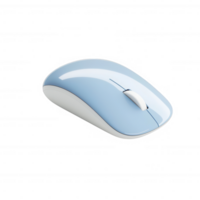 A sleek blue computer mouse on a white background, perfect for tech themes. png