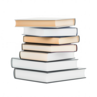 A stack of neatly arranged books showcasing knowledge and creativity. png