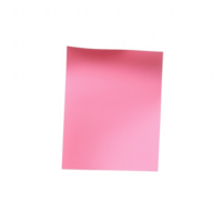A vibrant pink sheet of paper isolated on a black background for creative use. png