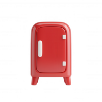 Bright red retro fridge perfect for adding a pop of color to any kitchen. png