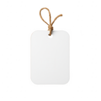 Blank tag label with string for customizable branding or pricing purposes. png