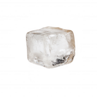 Close-up of a single ice cube, perfect for cooling beverages and enhancing drinks. png