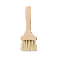 A wooden brush with soft bristles for various artistic and craft applications. png