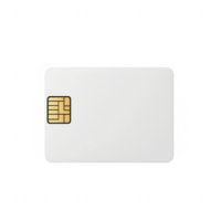 Close-up view of a blank SIM card, ready for activation and personalization. png