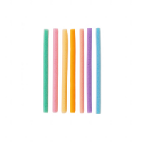 Colorful chalk sticks arranged in a neat row on a white background. png