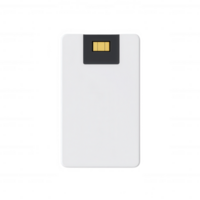 Minimalist design of a modern smartphone card with a sleek white finish. png