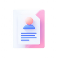 Modern graphic representation of a user profile with personal details and data. png