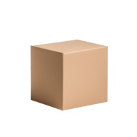 Simple brown cube for design projects and creative uses, versatile and stylish. png