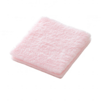 Soft pink towel for cozy and comforting experiences at home or spa. png