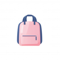 Stylish pink backpack with navy accents, perfect for daily outings and fashion-forward looks. png