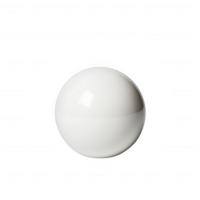 A smooth white sphere with a glossy finish against a black background. png