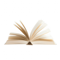 An open book displaying pages ready for reading and discovery of knowledge. png