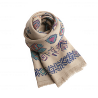 A stylish scarf with vibrant patterns perfect for adding warmth and flair. png