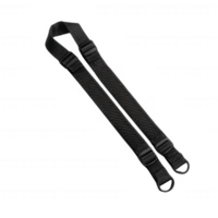Durable black strap with clips for secure fastening in various applications. png