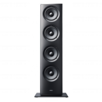 Stylish, modern audio speaker with powerful sound performance for music lovers. png