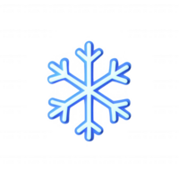 A bright blue snowflake graphic design on a transparent background. png