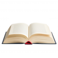 An open book revealing its blank pages, inviting creativity and imagination. png