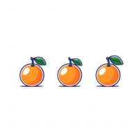 Three vibrant oranges with leaves create a fresh and juicy visual appeal. png