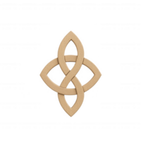 Intricate wooden symbol representing unity and eternity, ideal for cultural designs. png
