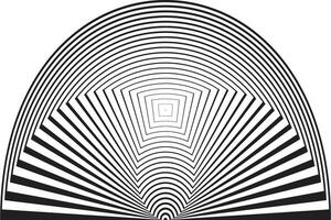 simple abstract black creative geometric line optical background pattern design concentric geometric illusion vector