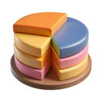 Data Visualization 3D Pie Chart Segments png