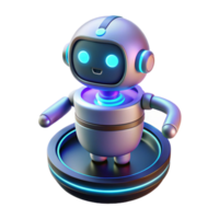 Cute Robot Character Design 3D Model, Futuristic, Technology, AI, Animation, Friendly, Digital, Virtual, Graphic png