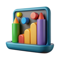 Colorful 3D Chart Data Visualization, Growth, Progress, Statistics, Trends, Design, Infographic, Abstract, Geometry png