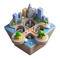 Sustainable Cityscape Urban Planning, Green Spaces, and Efficient Infrastructure png