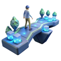 Interactive Journey Navigating a Futuristic Path png
