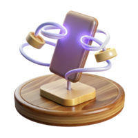 Wireless Charging Stand Innovative Phone Display with Energy Flow png
