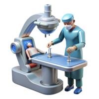 Advanced Medical Operating Table with Robotic Arm png