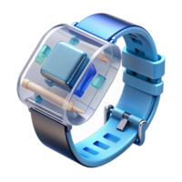 Transparent Smartwatch Innovative Tech Design with Internal Components Visible png