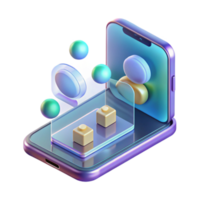 Mobile Platform Interactive 3D User Interface Design png