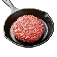 Hamburger in a Frying Pan On Transparent Background png