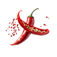 Vibrant Red Chili Peppers on Transparent Background png