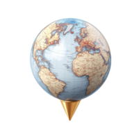Transparent Background with Globe and Map Pin png