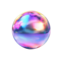 Abstract Colorful Sphere with Polka Dots on Transparent Background png