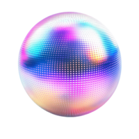 Geometric Colorful Sphere with Dots on Transparent Background png