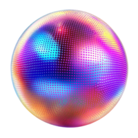 a colorful sphere with a dot pattern on it png